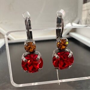 Mariana Red and Orange Earrings